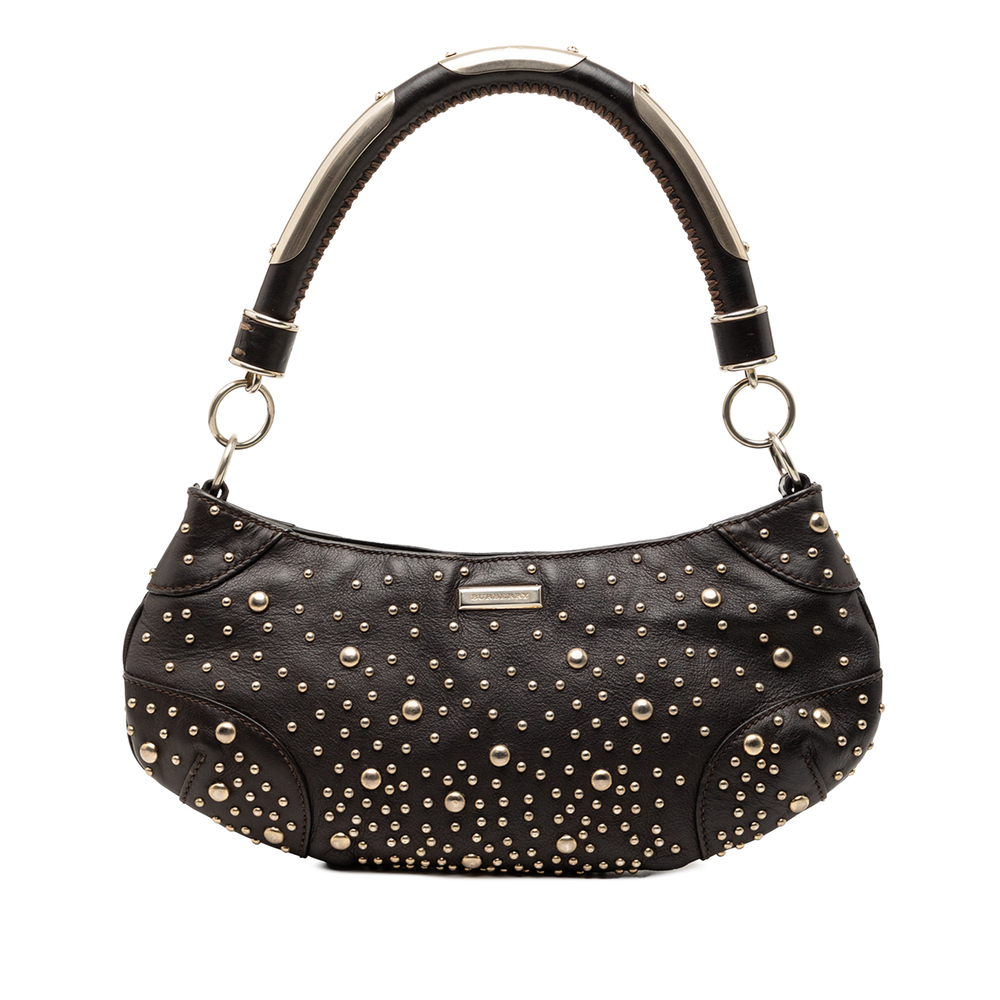 Pre-Loved Burberry Studded Calfskin Cadet Satchel